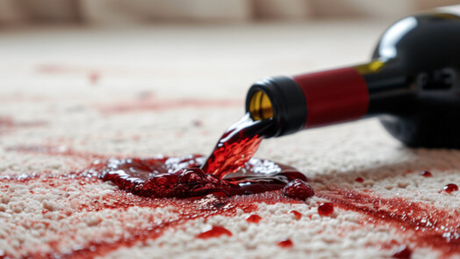Red Wine Spilt on Carpet