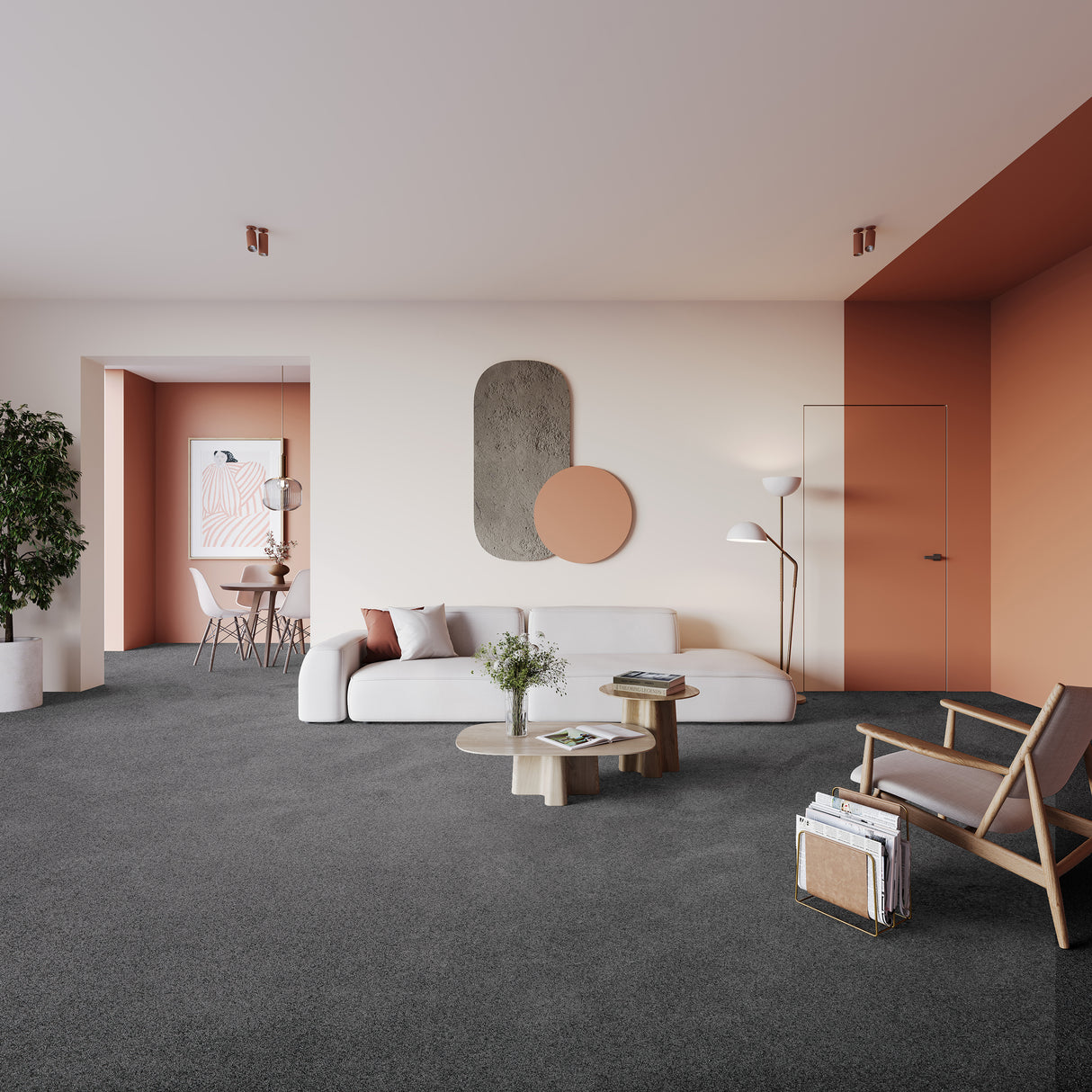 Gaia Orinoco Roomshot - Slate Carpet – by Associated Weavers – 1