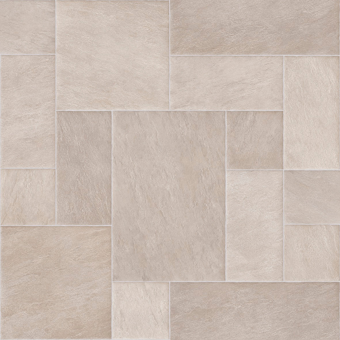 Abingdon Comfort tile effect vinyl in Champagne Beige