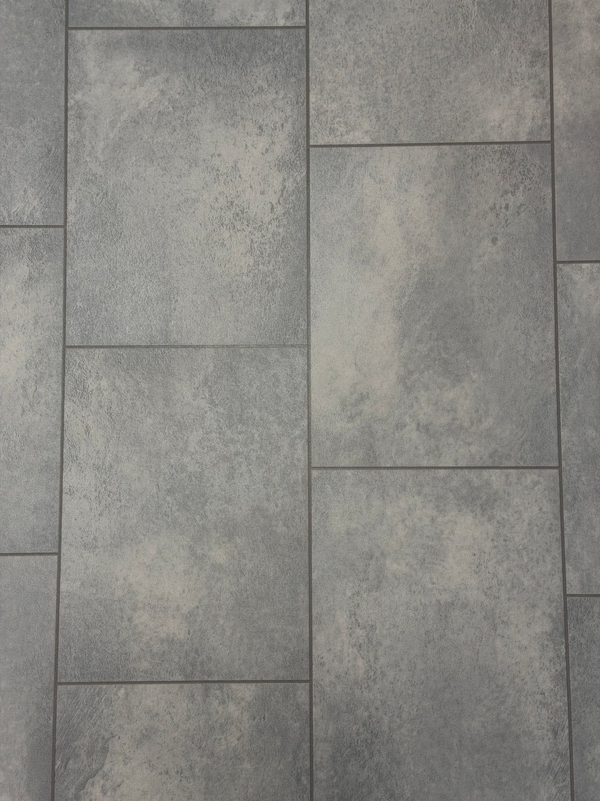 Kellars Luna grey tile effect vinyl flooring, colour Lara 098L
