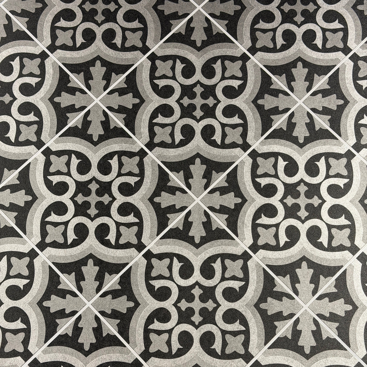 Kellars Luna Victorian tile vinyl flooring in Bradley 999E