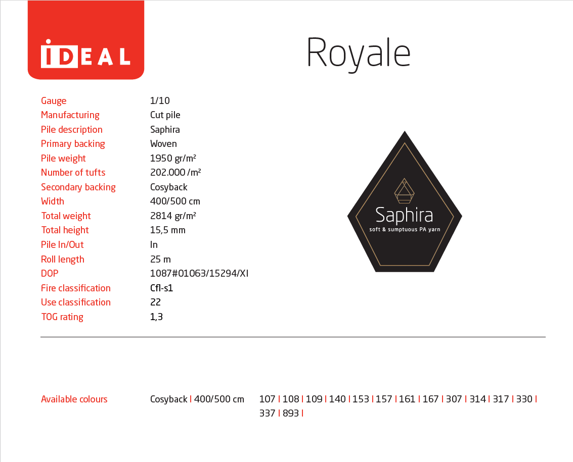 Ideal Royale Luxury Velvet - 307 Ivory - 4m x 5.20m Carpet Remnant – by Ideal – 3