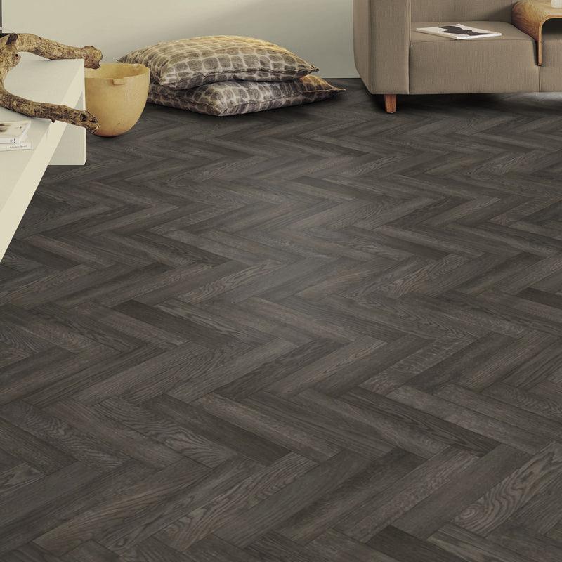 Lifestyle Essentials - Charcoal Herringbone Vinyl – by Lifestyle Flooring – 2