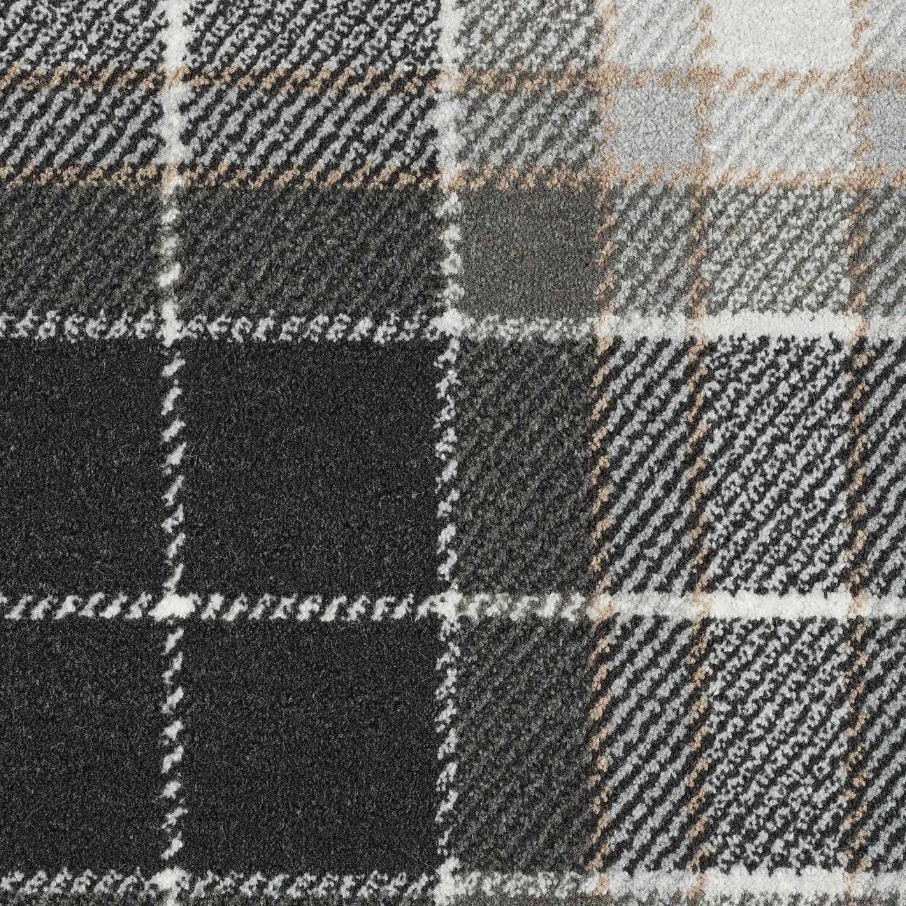 Black Plaid Carpet