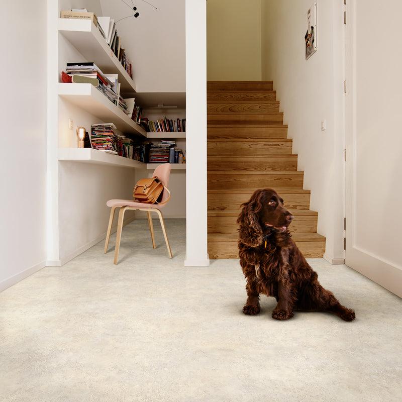 Cream & White Vinyl Flooring