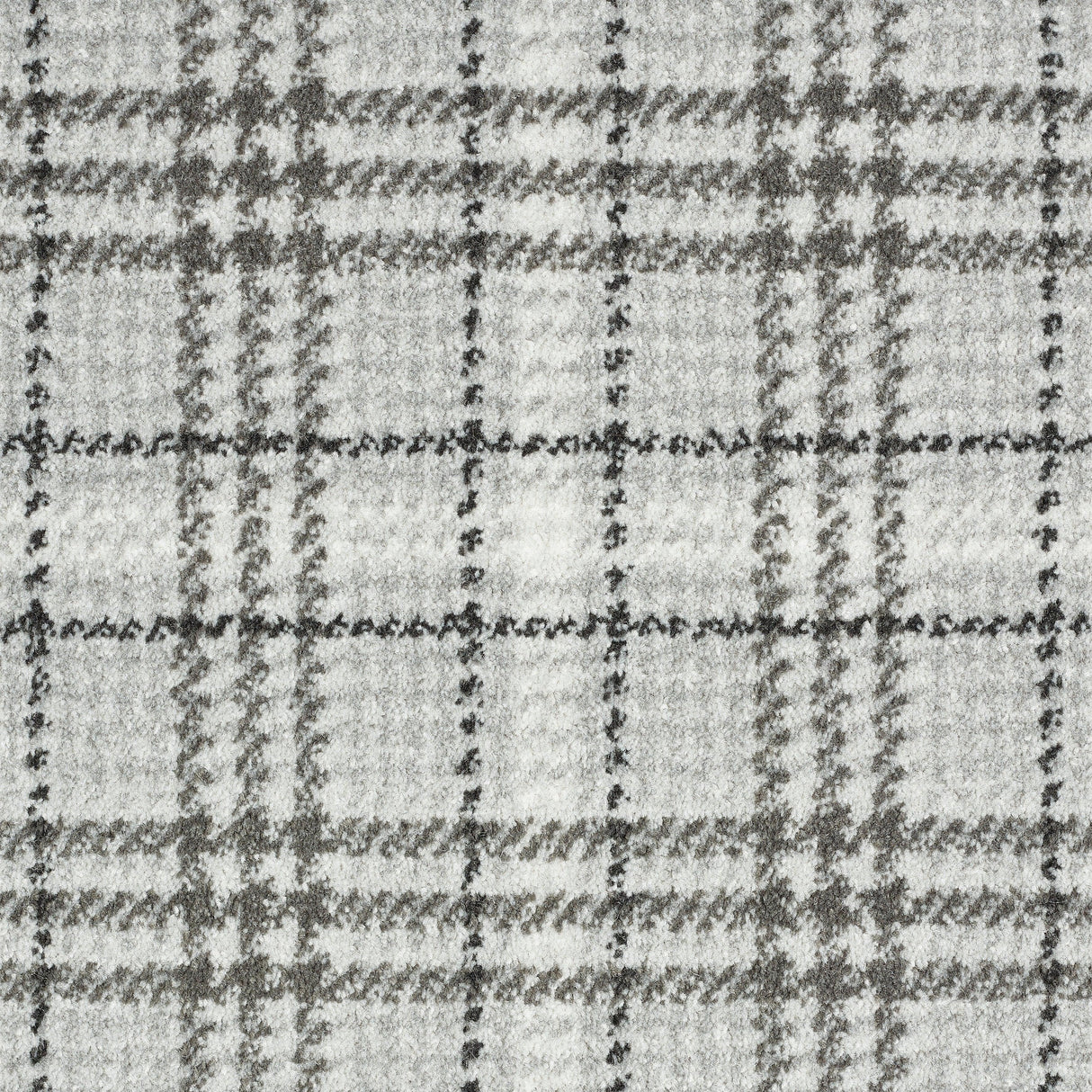 Abingdon Stainfree Chequres Wilton - Silver Carpet