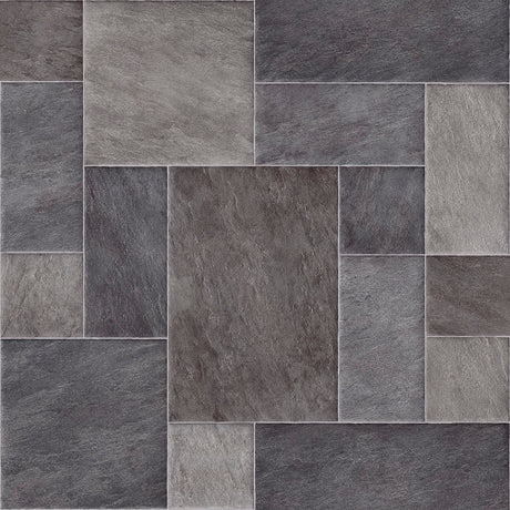 Abingdon Comfort foam-backed tile effect vinyl in Champagne Beige