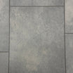 Kellars Luna grey tile effect vinyl flooring in Lara 098L