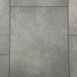 Kellars Luna grey tile effect vinyl flooring in Lara 098L