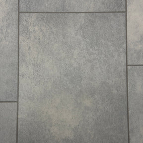 Kellars Luna grey tile effect vinyl flooring in Lara 098L