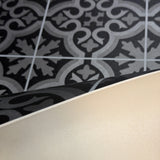 Kellars Luna Victorian tile vinyl flooring shown in Bradley 999E