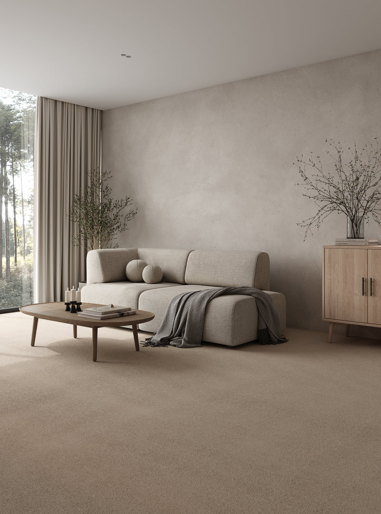 Soft and durable ibexx Temperament soft short pile twist carpet in Confident Grey