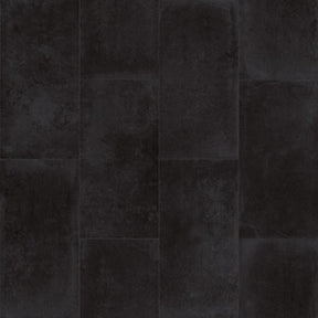 Lifestyle HarlemTex modern tile effect vinyl in Clayton Onyx