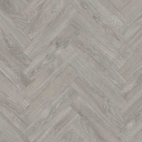 Lifestyle QueensTex herringbone vinyl flooring in Woodhaven
